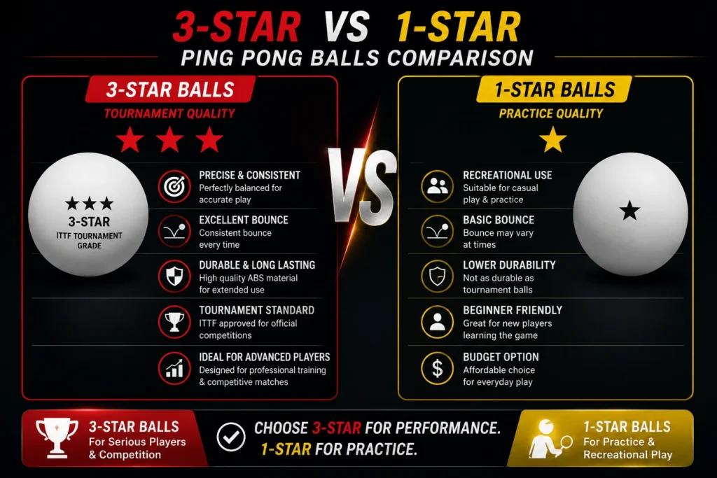 3-vs-1 star ping pong balls