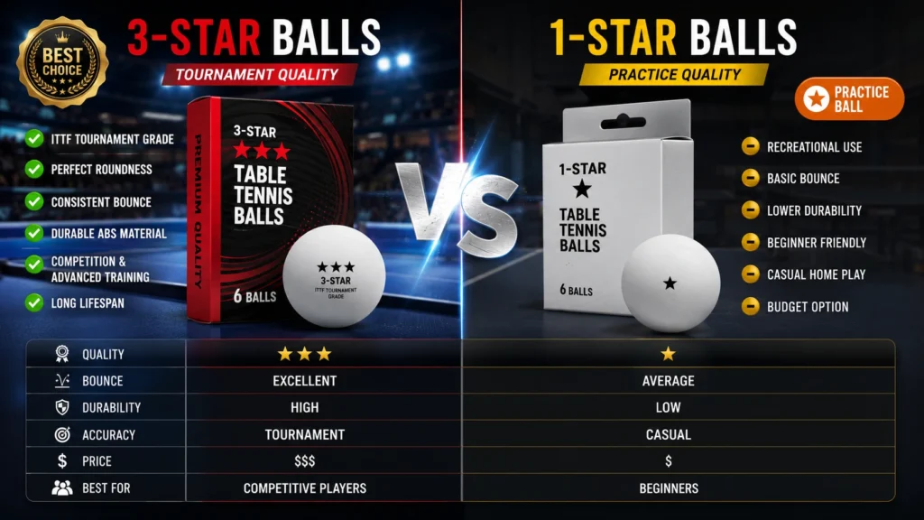 3-Star vs 1-Star Ping Pong Balls